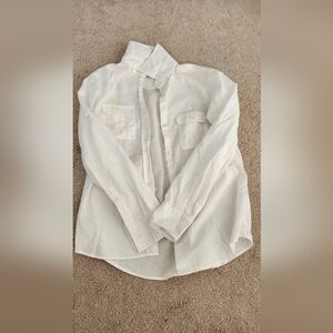 J. Crew White Casual Button Down Shirt